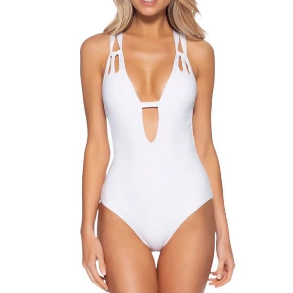 BECCA Color Code Plunge One Piece Swimsuit! - Picture 6 of 6